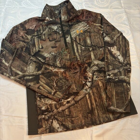 Under Armour Scent Control Camouflage pullover 1/4 Zip  Medium Style 1231183 - Picture 1 of 12